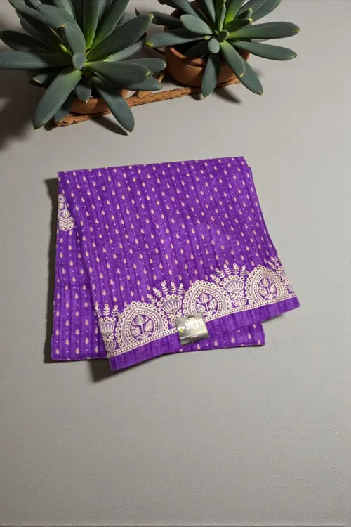 Cut work sarees-A01929 Lavander